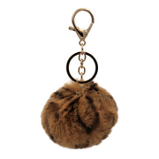 Cute Faux Fur Fluffy Fuzzy Pom Pom Keychain